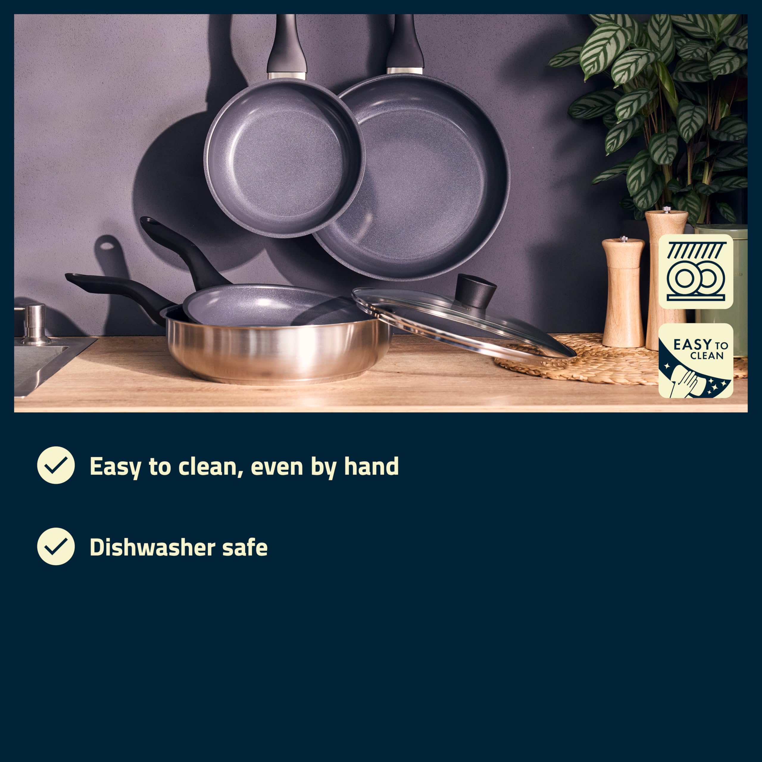 Amazon.com: HENCKELS by ZWILLING Stream 28 cm Non-Stick Ceramic